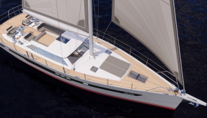 Sudomat naval design render — sailing yacht